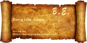 Bergida Emma névjegykártya